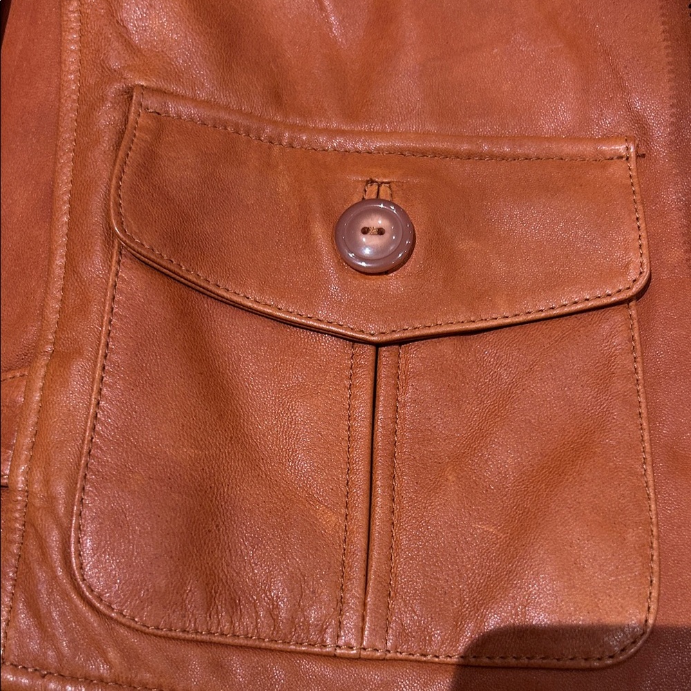 Genuine Leather Tan Jacket - Picture 5 of 15